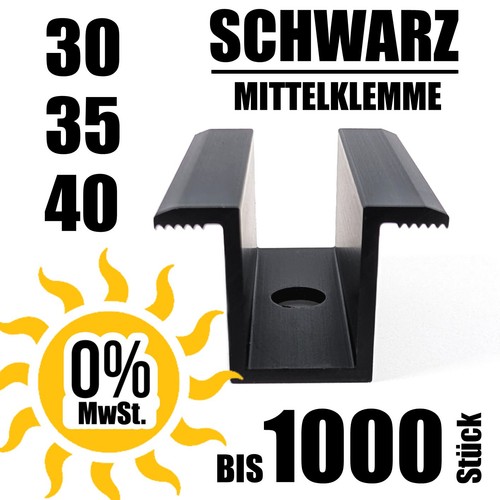 Schwarz mittelklemme - schwarz, ★