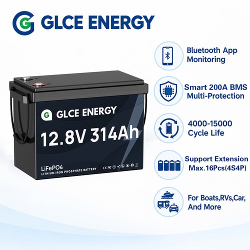 Glce energy 12v 314ah lifepo4 - glce,