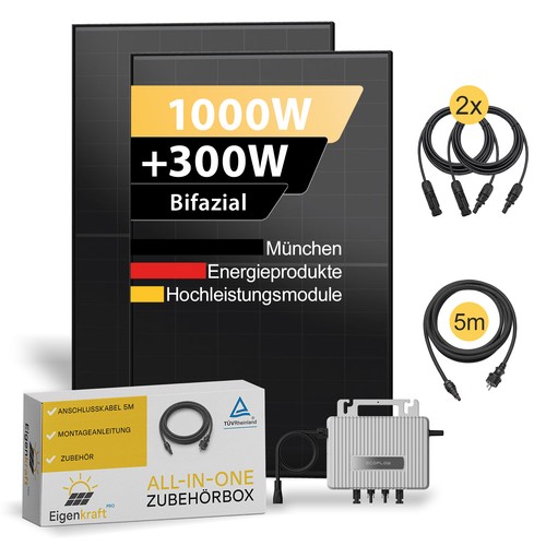1000w balkonkraftwerk bifazial - 1000w,